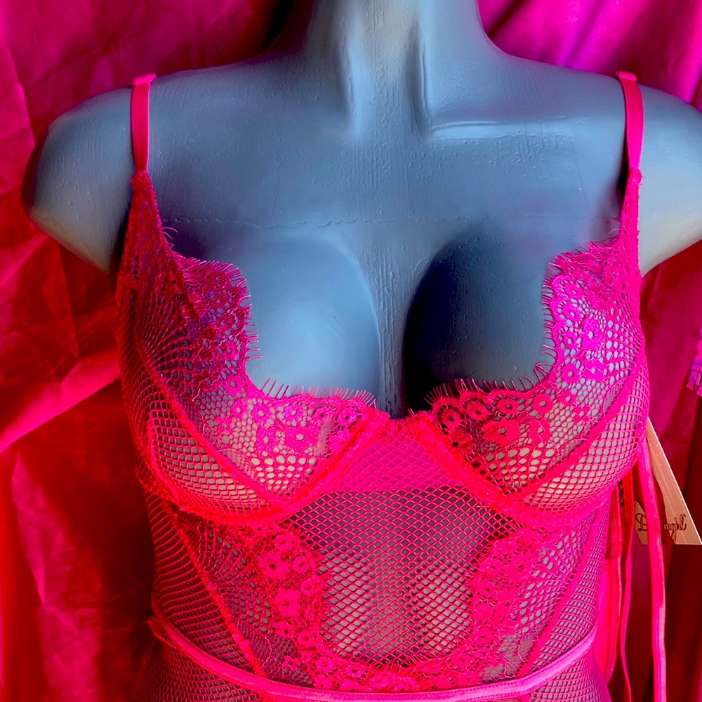 Hot Pink Garter Slip